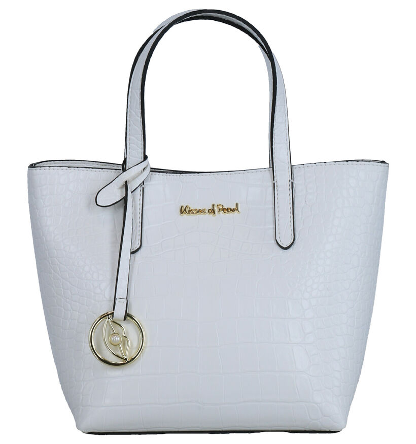 Kisses of Pearl Paula Sac à Main en Blanc en simili cuir (273757)