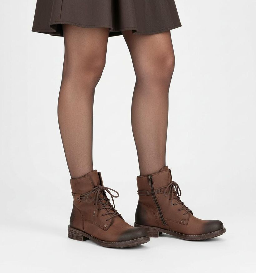 Rieker Bruine Boots voor dames (363543) - geschikt voor steunzolen