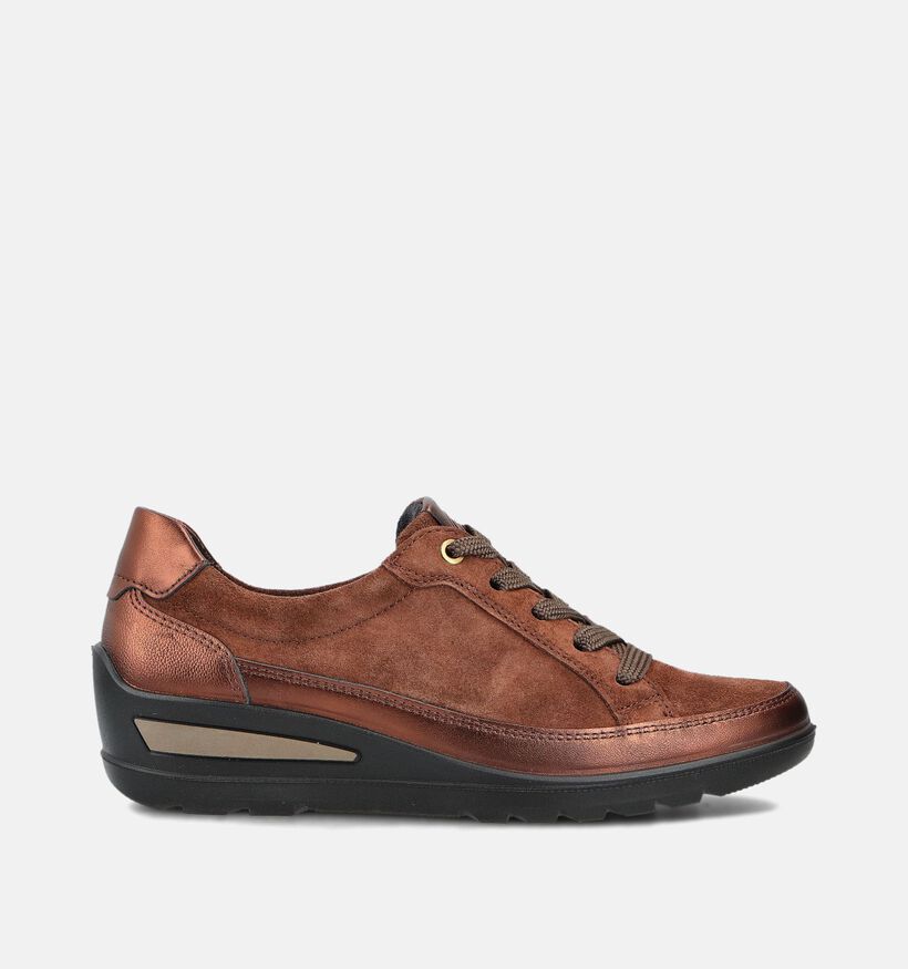 Ara Zurich 2.0 Cognac Brede Veterschoenen voor dames (362482) - geschikt voor steunzolen