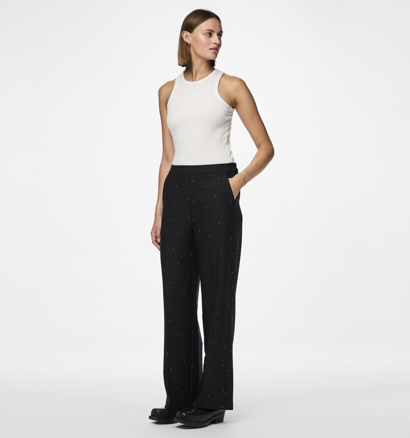 Pieces Peva Pantalon habillé en Noir pour femmes (348370)