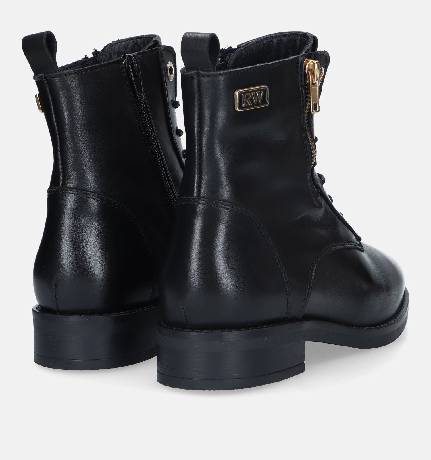 River Woods Marjo Zwarte Enkellaarzen met veters Dames Enkellaarsjes Online op TORFS.BE