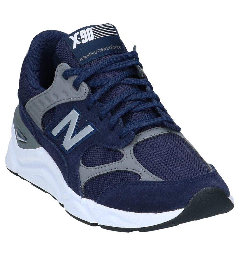 Zwarte Sneakers New Balance MS X90 in daim (250389)