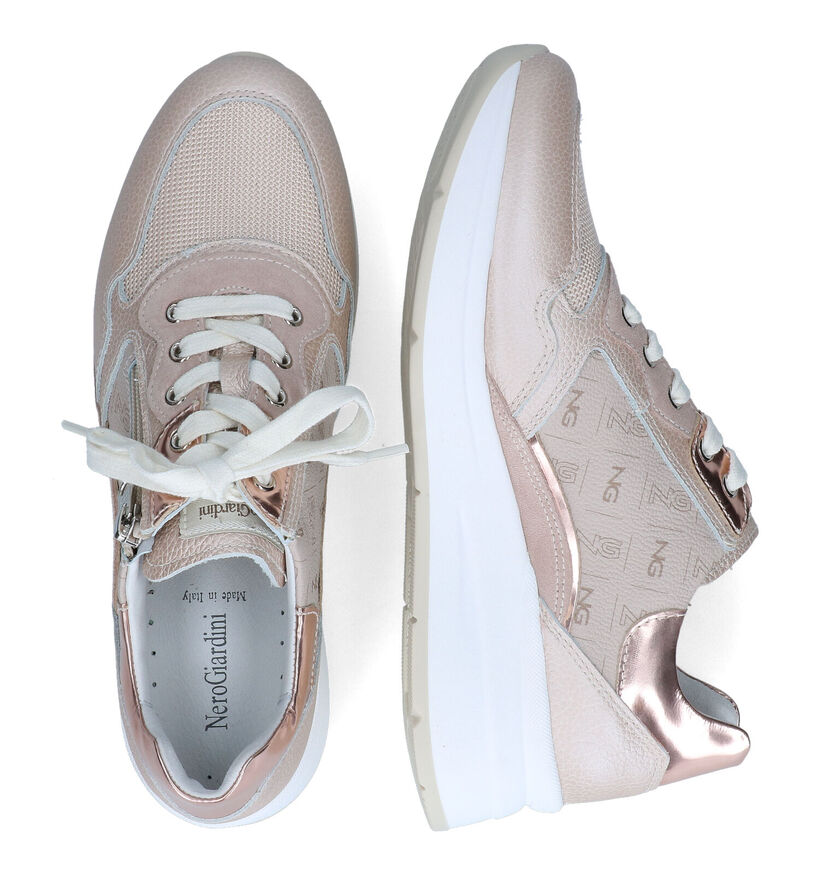 NeroGiardini Goud Roze Sneakers voor dames (321124) - geschikt voor steunzolen