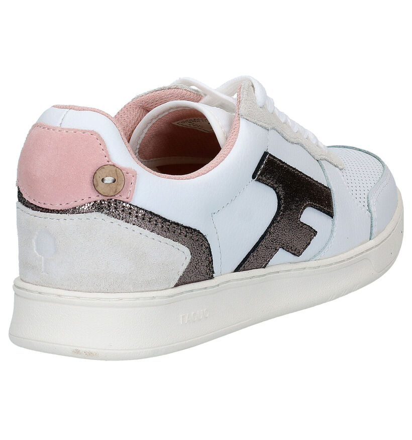 Faguo Hazel Witte Sneakers in kunstleer (288224)