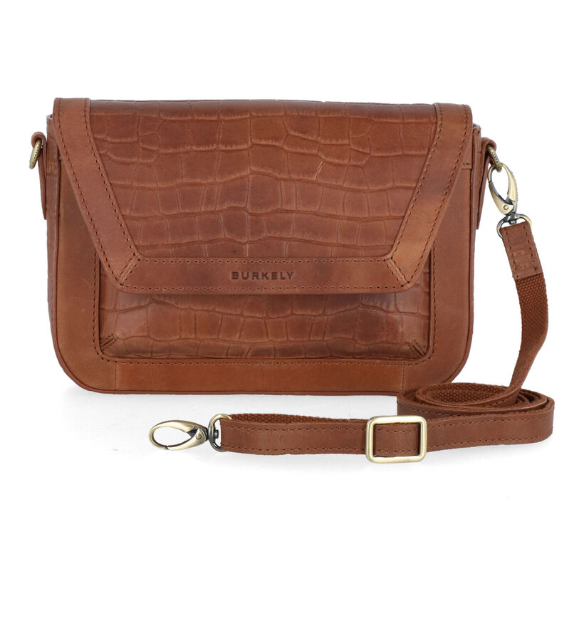 Burkely Croco Cassy Sac à bandoulière en Taupe en cuir (298850)