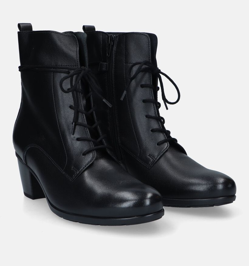 Gabor Best Fitting Bottines avec lacets en Noir pour femmes (331235) - pour semelles orthopédiques