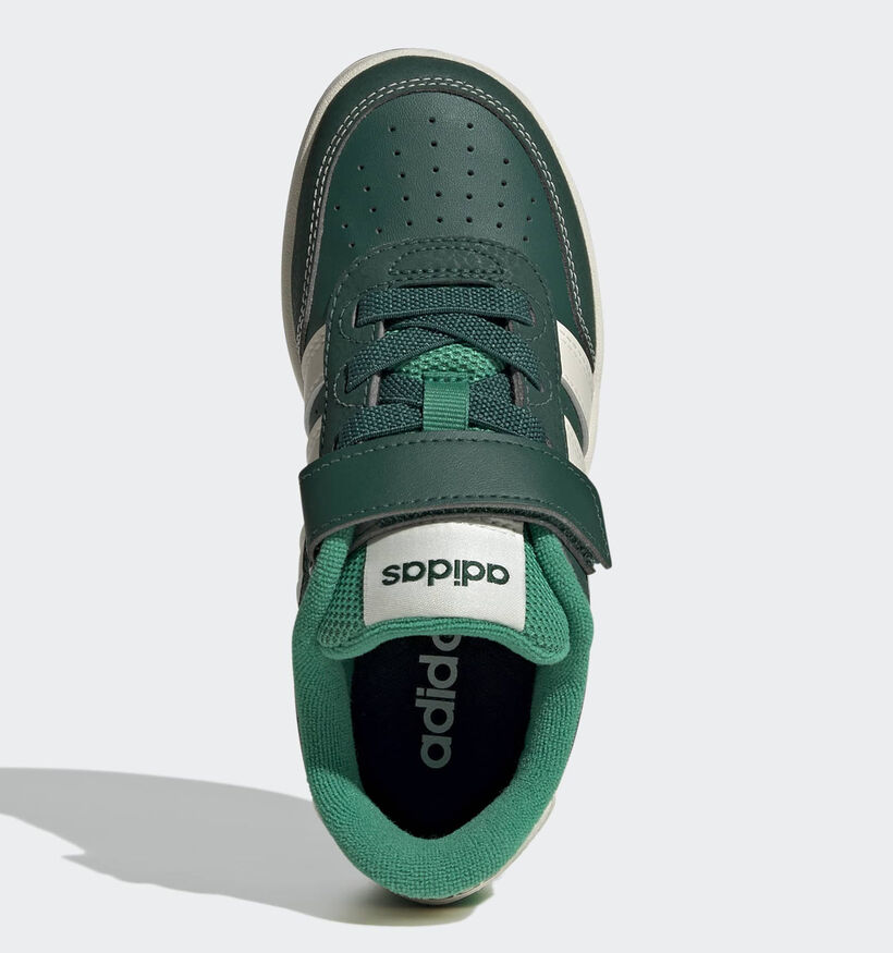 adidas Breakbase Donkergroene Sneakers voor jongens (380578) - geschikt voor steunzolen