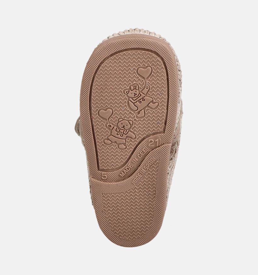Little David Beige Pantoffels voor jongens (381150) - geschikt voor steunzolen