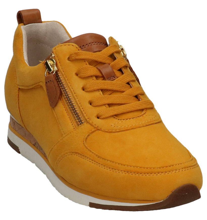 Best Fitting Chaussures à lacets en Jaune ocre en daim (275212)