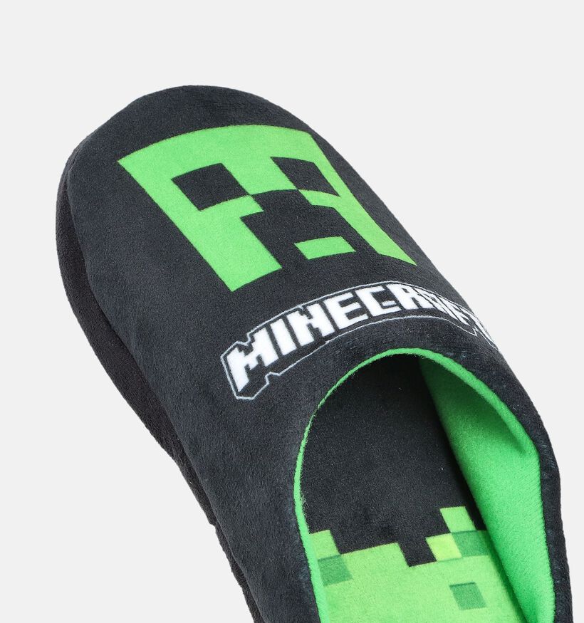 Minecraft Zwarte/Groene Pantoffels voor meisjes, jongens (364898)