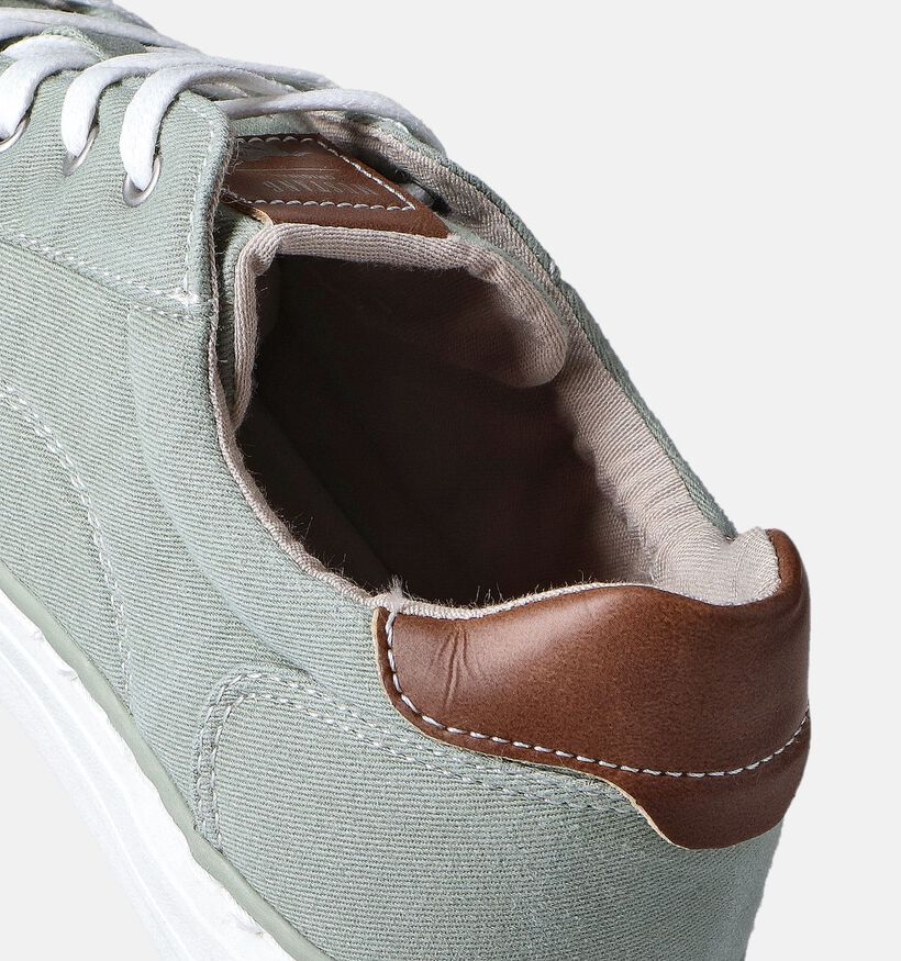 Mustang Lichtgroene Veterschoenen voor dames (351245)