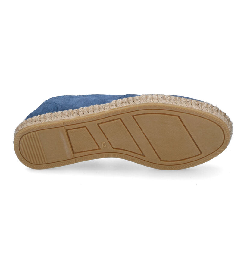 Poelman Espadrilles en Bleu en nubuck (310338)