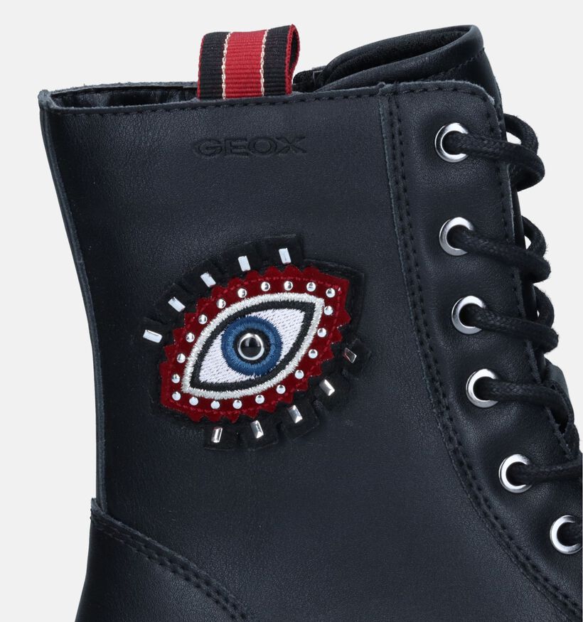 Geox Gillyjaw Boots en Noir pour filles (328504) - pour semelles orthopédiques