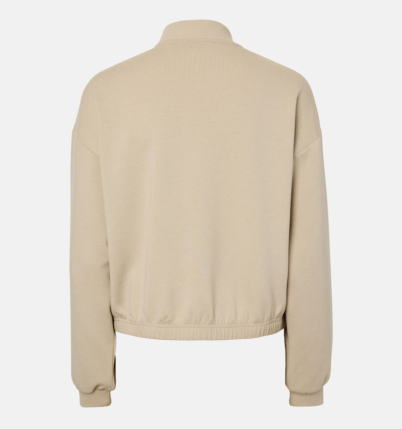 Pieces Talia Sweat Bomber Manteau en Beige pour femmes (369206)