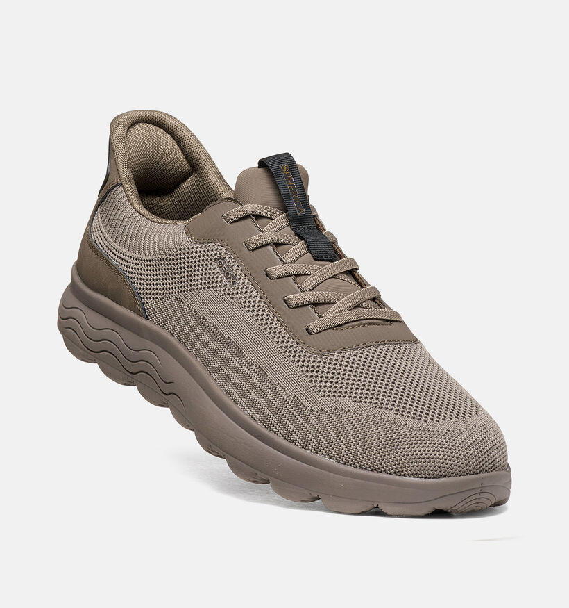 Geox Spherica Plus Grijze Slip-ons voor heren (376347) - geschikt voor steunzolen