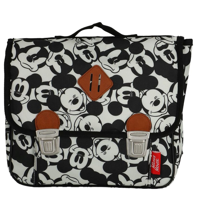 Witte Boekentas Mickey Mouse in stof (223294)