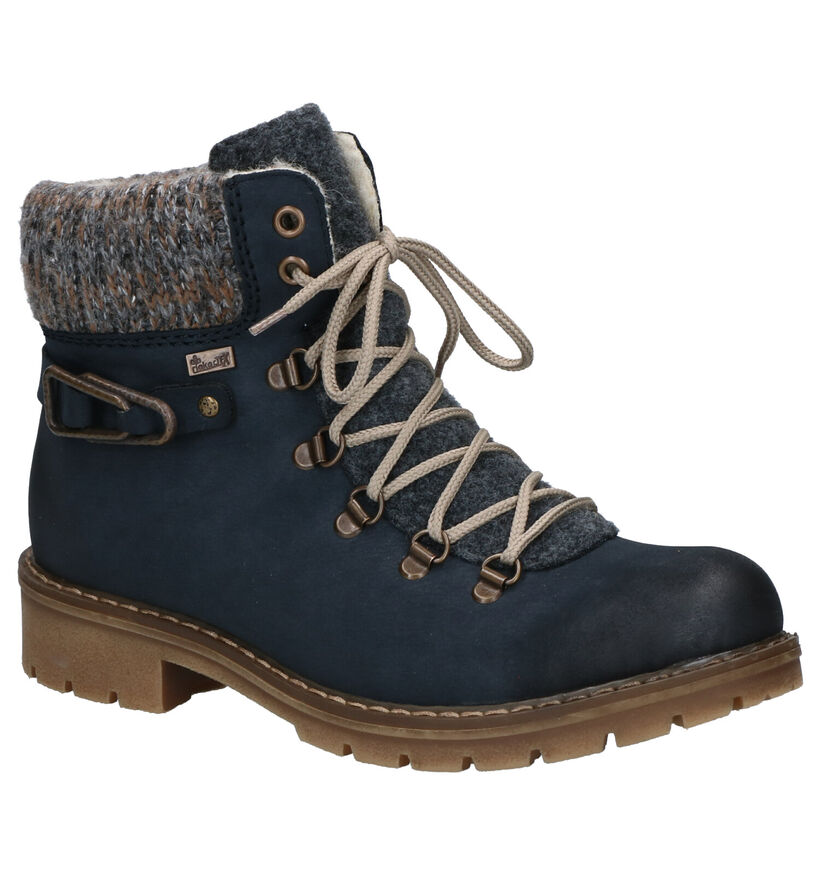 Rieker Boots à lacets en Bleu foncé pour femmes (331612) - pour semelles orthopédiques