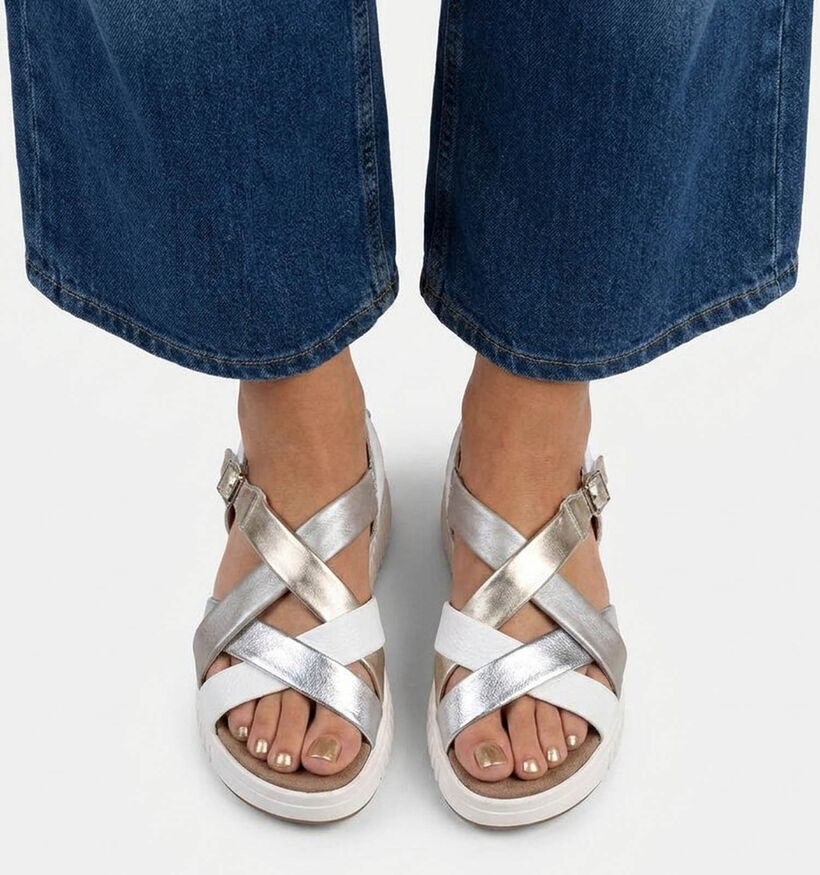 Solemade Harper 15 Zilveren Sandalen voor Steunzolen voor dames (371650) - geschikt voor steunzolen