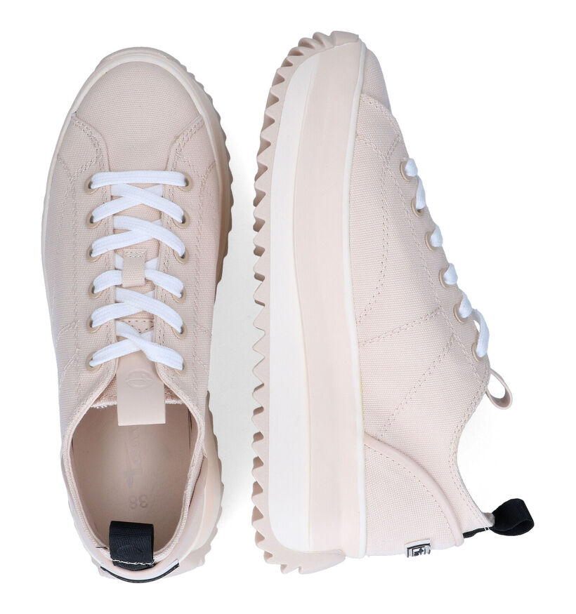 Tamaris Touch-it Beige Sneakers in stof (302779)