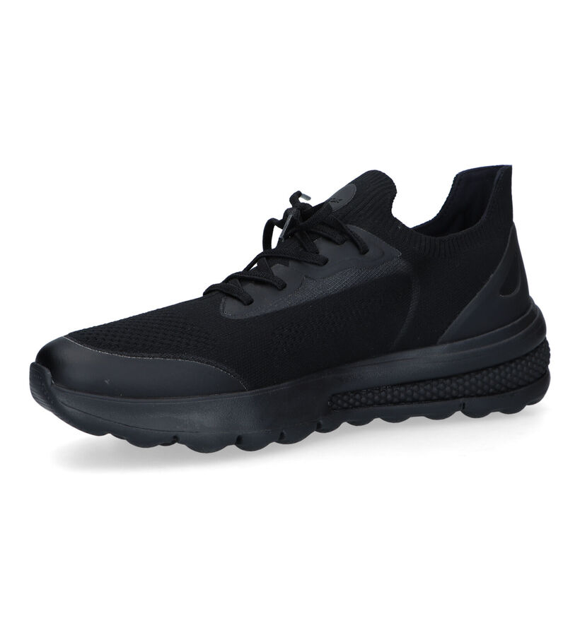 Geox Spherica Actif Zwarte Sneakers in stof (320086)