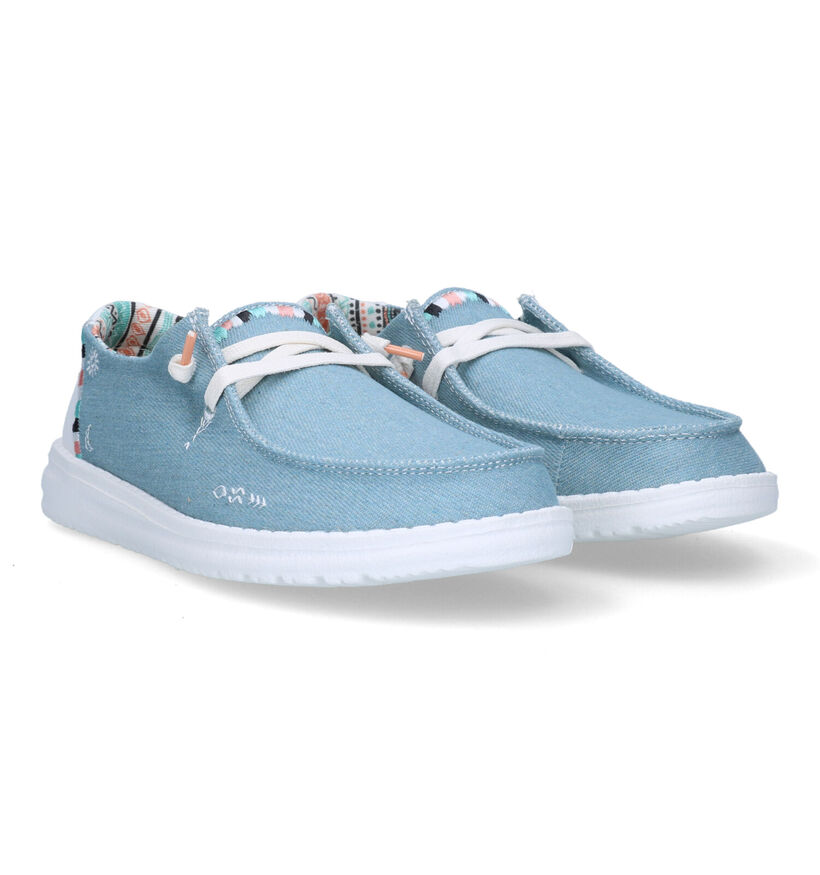 HEYDUDE Wendy Boho Mocassins en Bleu pour femmes (324434) - pour semelles orthopédiques