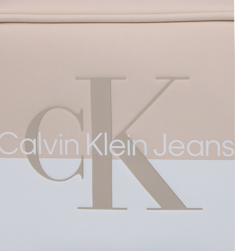 Calvin Klein Accessories Sac porté croisé en Beige en simili cuir (311146)