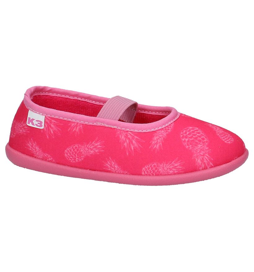 K3 Pantoufles fermées en Rose fuchsia en textile (221133)