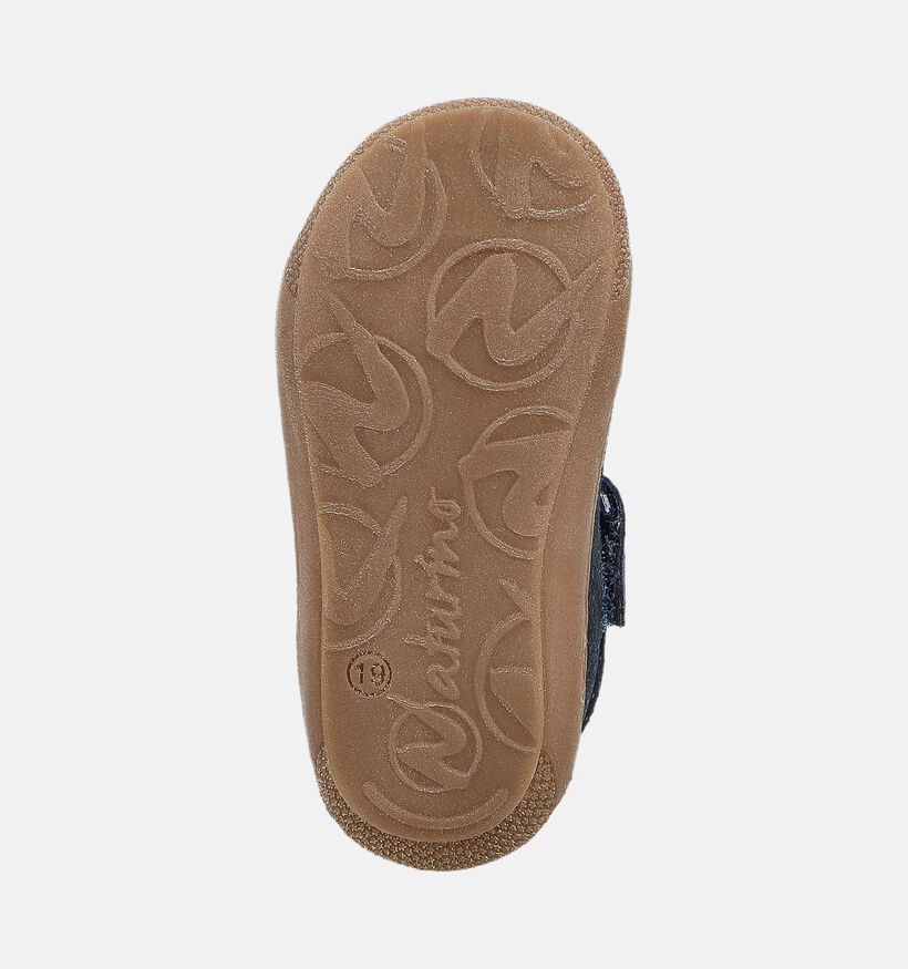 Naturino Cocoon Zip Suede Blauwe Babyschoenen voor meisjes (364264) - geschikt voor steunzolen