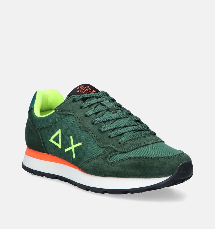 Sun 68 Tom Fluo Groene Sneakers voor heren (345742) - geschikt voor steunzolen
