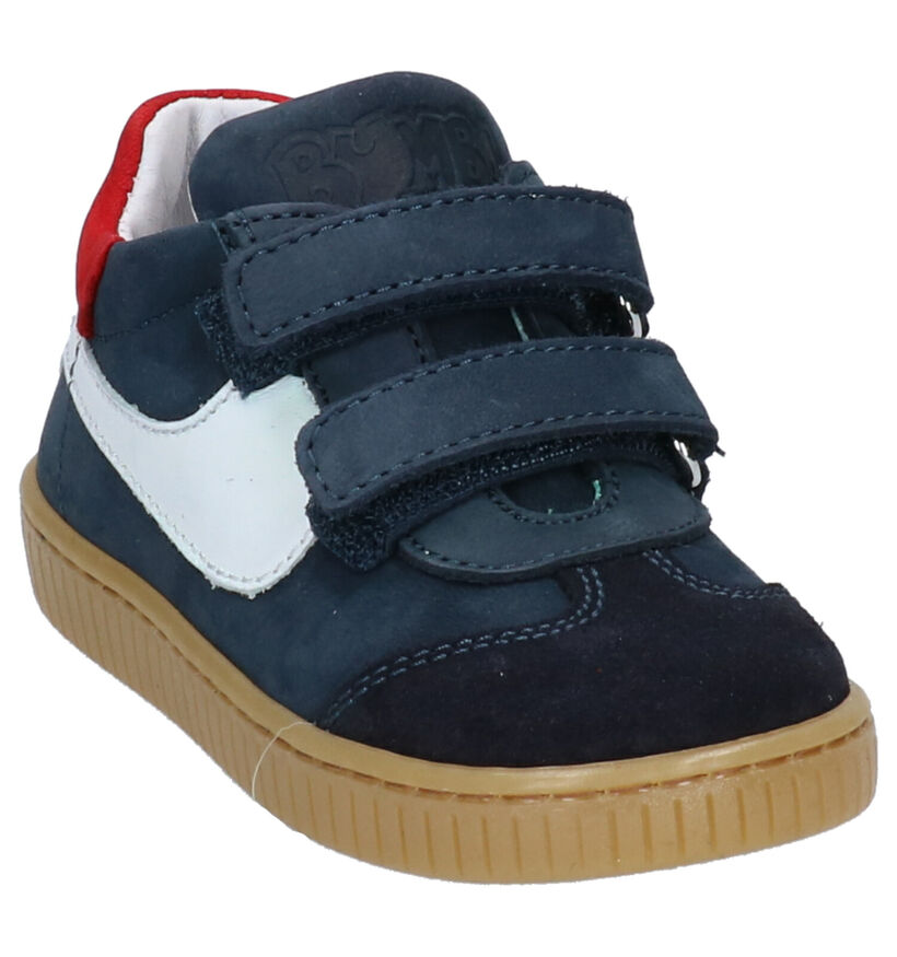 Bumba Msport Donkerblauwe Velcroschoentjes in nubuck (272498)