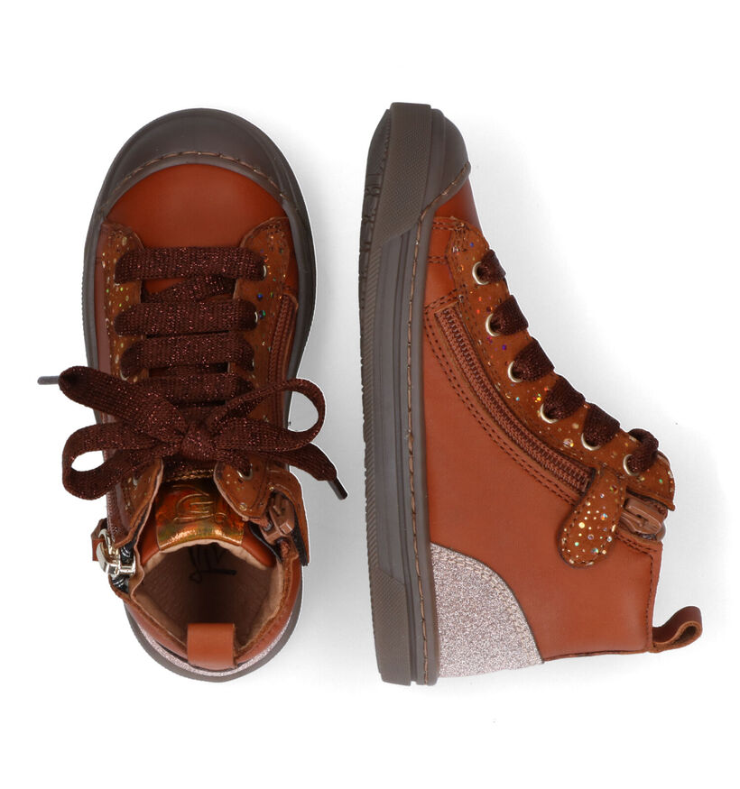 FR by Romagnoli Chaussures hautes en Cognac pour filles (314524) - pour semelles orthopédiques