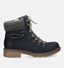 Rieker Blauwe Veterboots voor dames (331612) - geschikt voor steunzolen