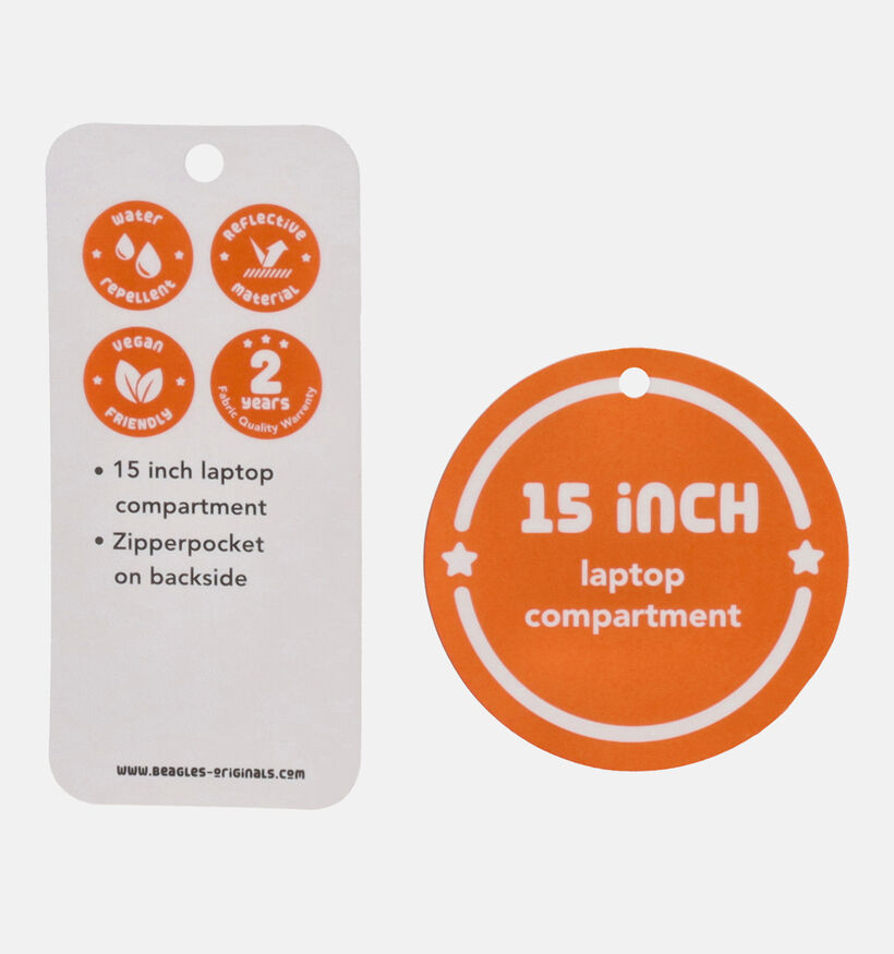 Beagles Zwarte Rugzak met laptopvak voor dames (359391)