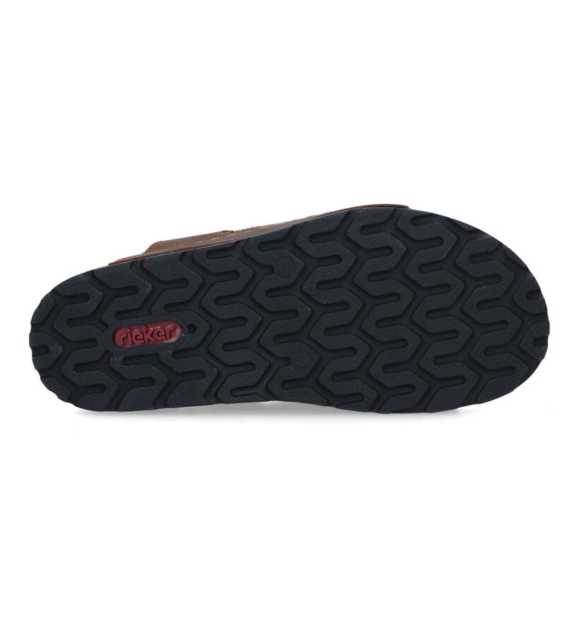 Rieker Nu-pieds casual en Cognac pour hommes (354825)