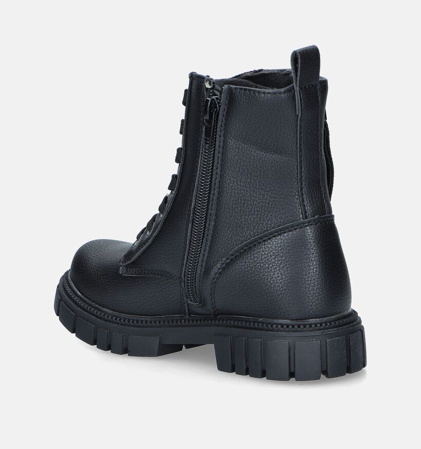 Milo & Mila Bottines robustes en Noir pour filles (346917)