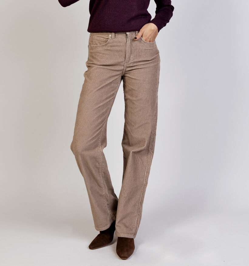 Vero Moda Tessa Corduroy Lichtbruine Broek L34 voor dames (364547)
