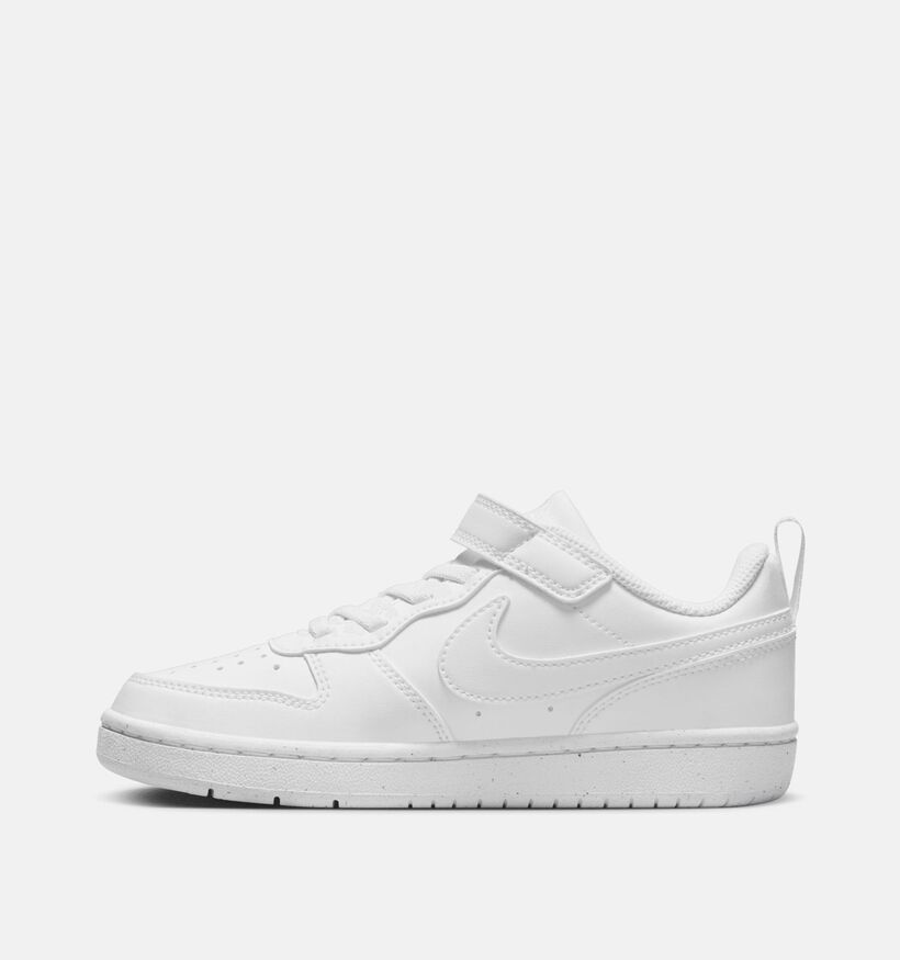 Nike Court Borough Witte Sneakers voor jongens, meisjes (367320) - geschikt voor steunzolen