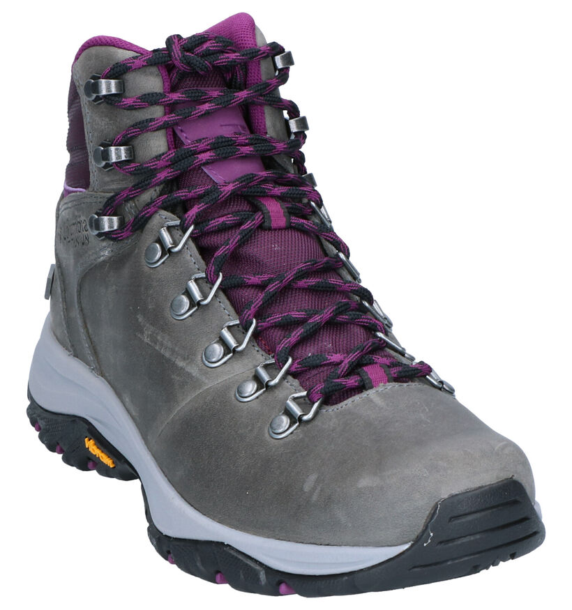 Columbia Titanium OutDry Grijze Wandelschoenen in nubuck (252821)