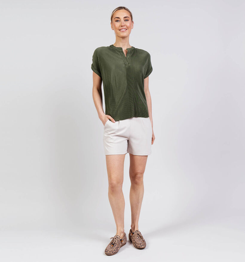 Mexx Plisse Blouse en Vert pour femmes (368531)