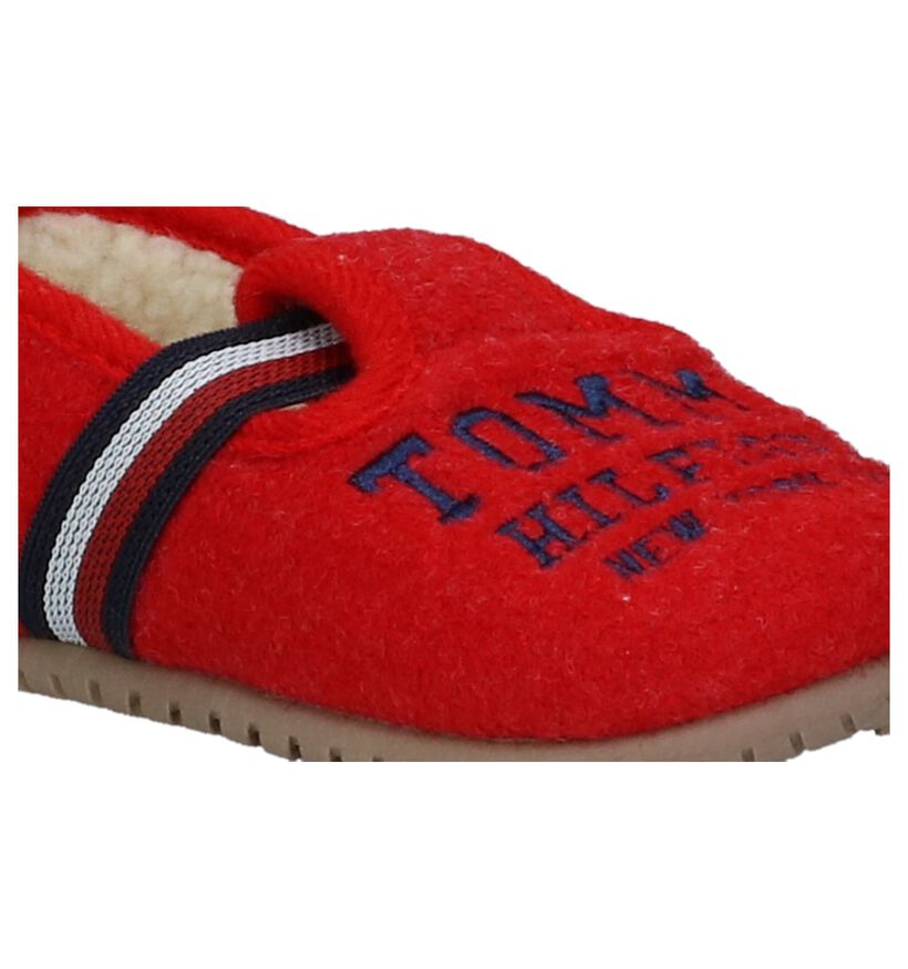 Tommy Hilfiger Pantoufles fermées en Rouge en textile (225268)