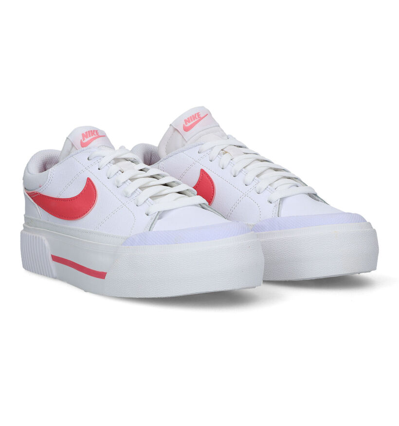 Nike Court Legacy Lift Witte Platform Sneakers voor dames (324639)