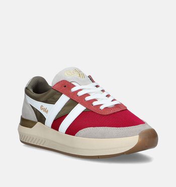 Gola Low Baskets RaspberryKkhaki/Feather Grey