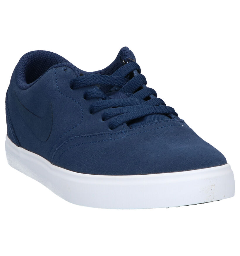 Nike SB Check Blauwe Sneakers in daim (261661)