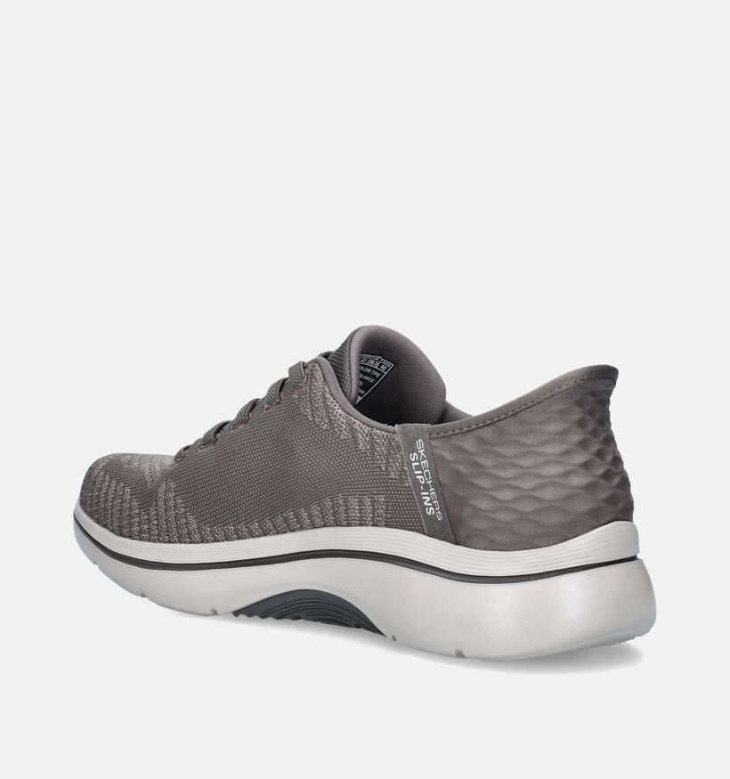 Skechers Go Walk Arch Fit Baskets en Taupe pour hommes (350315) - pour semelles orthopédiques