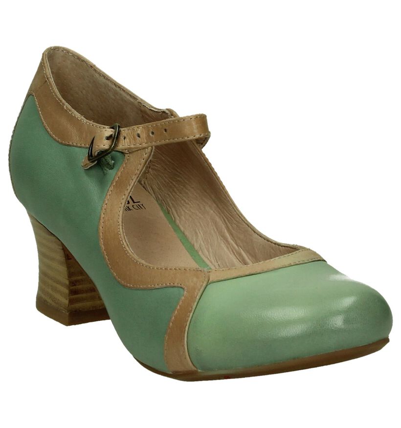 Munt Groen Pumps met Bandje Miz Mooz Freida, , pdp