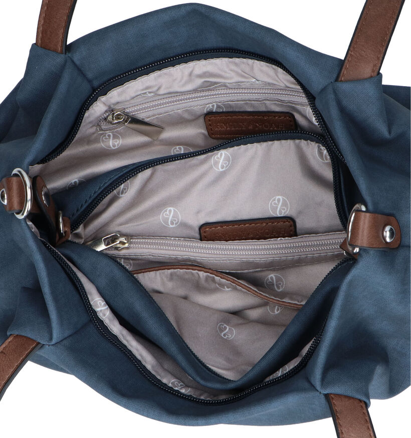 Emily & Noah Elke Blauwe Shopper tas met rits voor dames (340657)