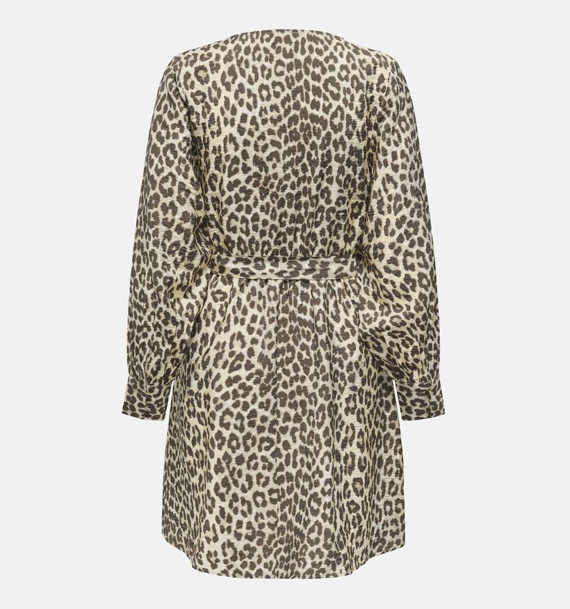 JDY Beatrice Leopard Robe en Beige pour femmes (365276)