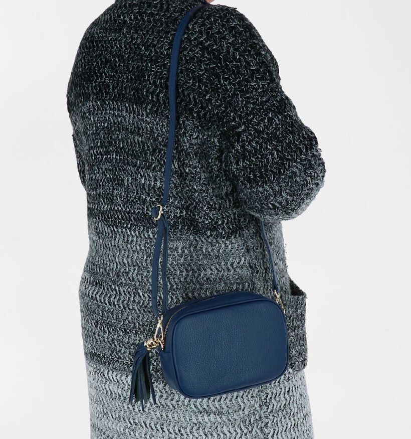 Dolce C. Sac Porté Croisé en Bleu en cuir (280843)