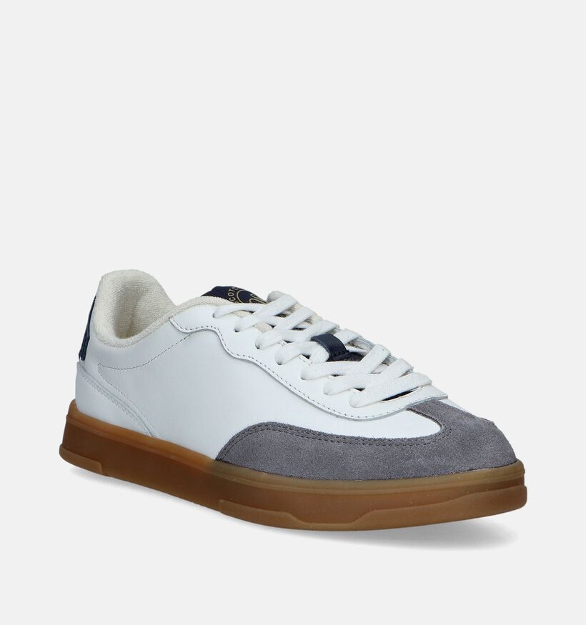 Scotch & Soda Slim Chaussures à lacets en Blanc pour hommes (345456) - pour semelles orthopédiques