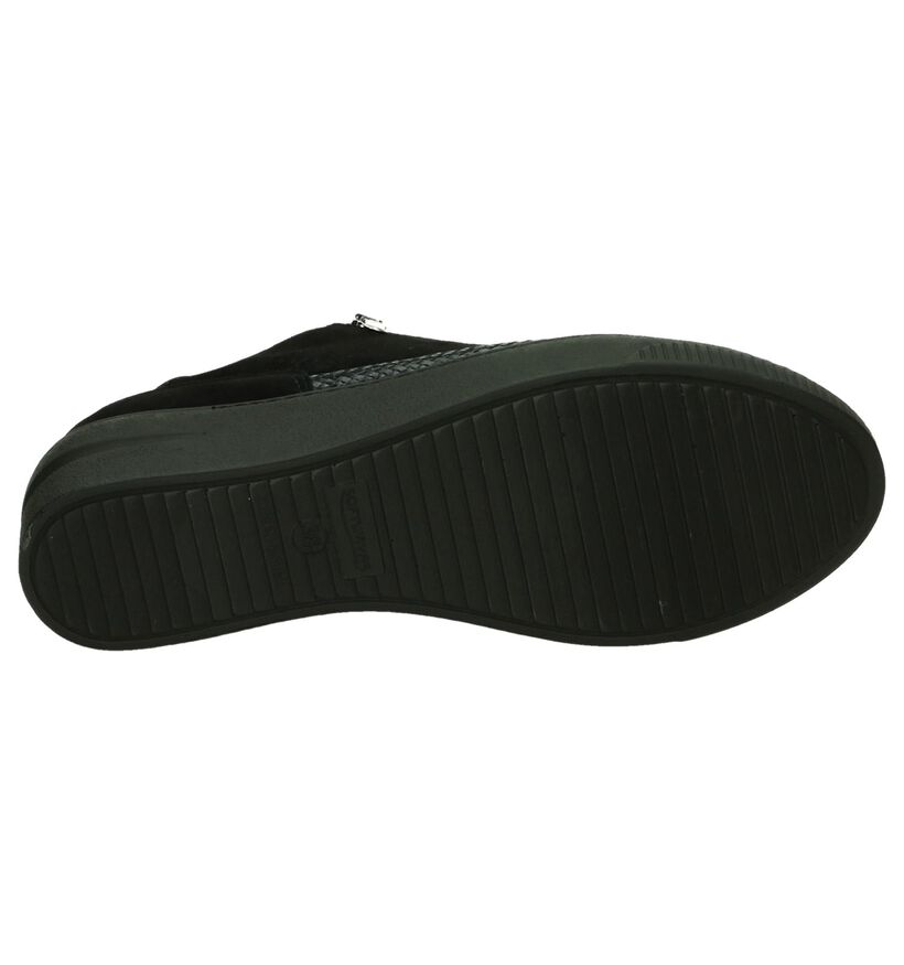 Zwarte Softwaves Veterschoenen in daim (205353)